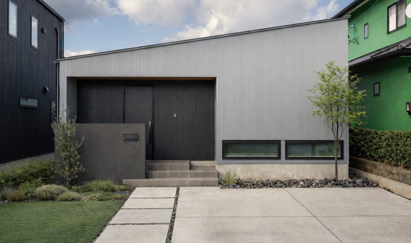 岐阜県岐阜市の「南北の抜けを楽しむ家」外観写真