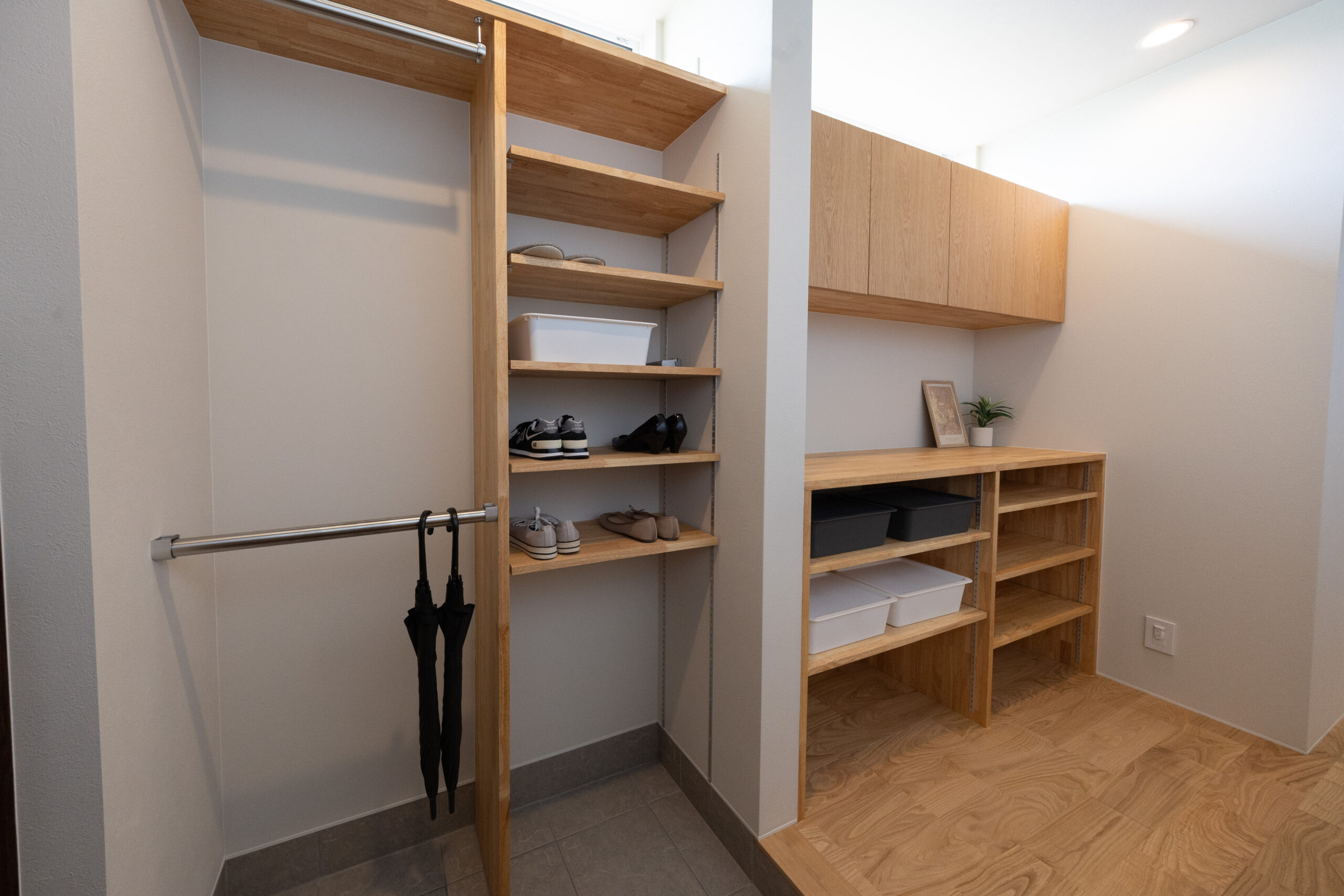 庭を楽しむL字型の家の施工写真