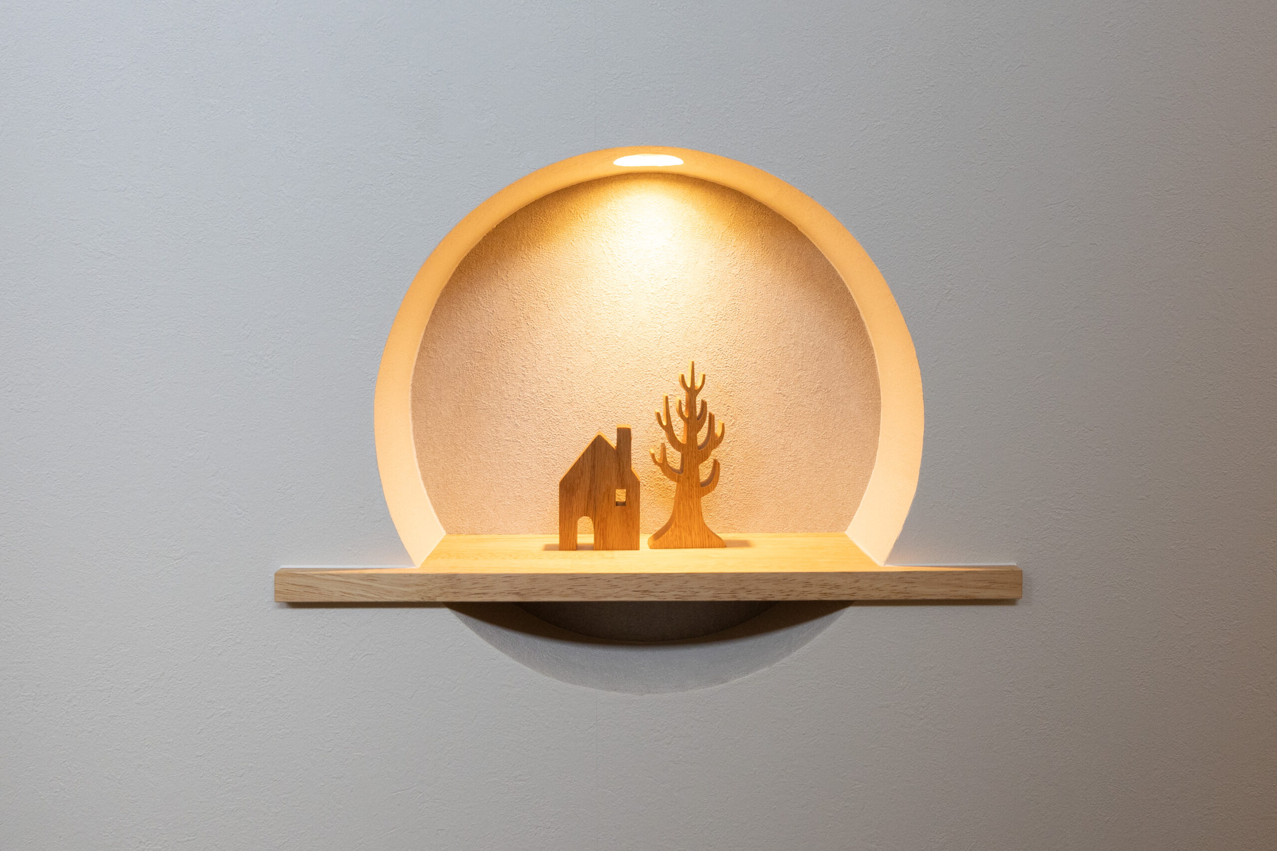 庭を楽しむL字型の家の施工写真