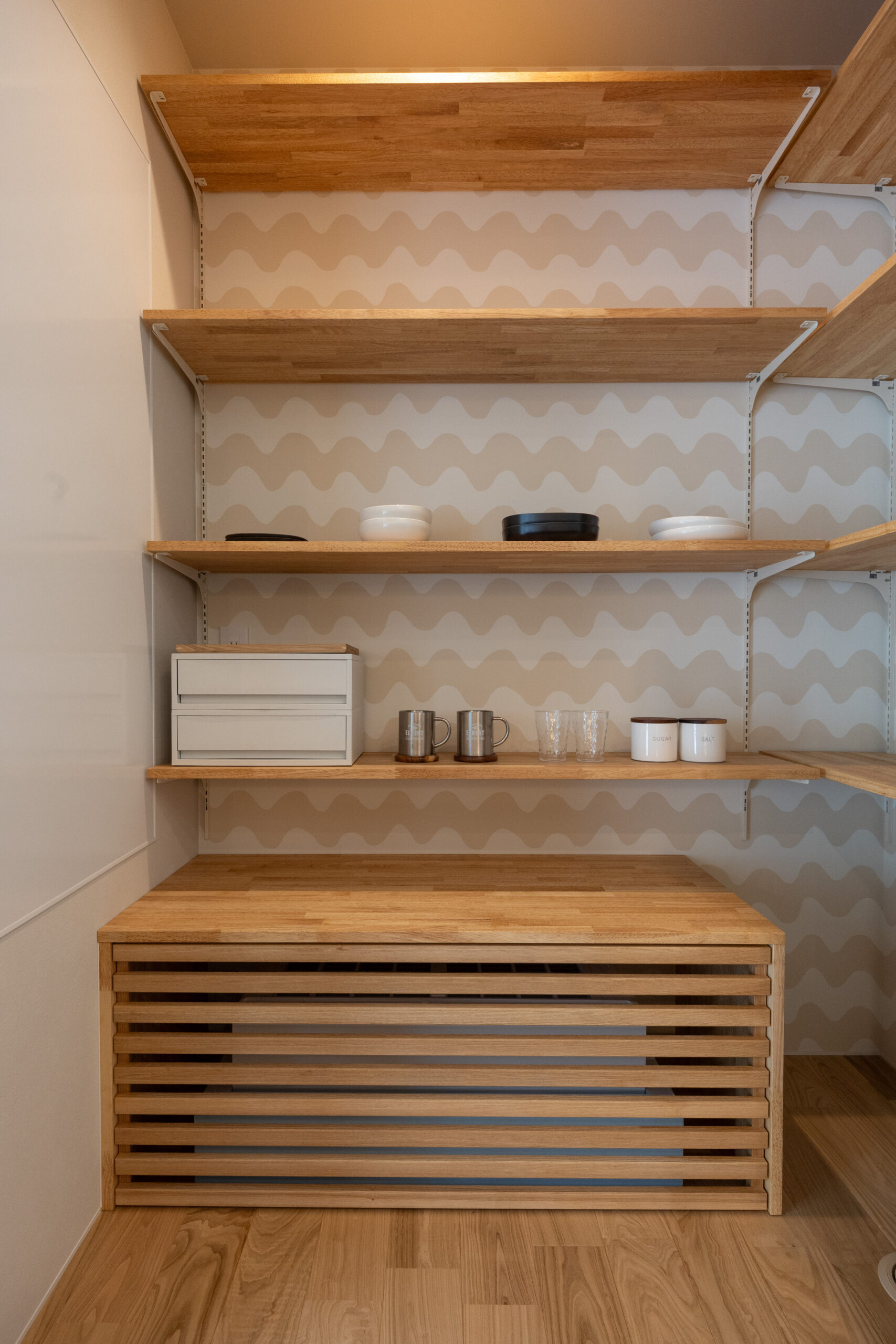 庭を楽しむL字型の家の施工写真